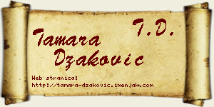 Tamara Džaković vizit kartica
